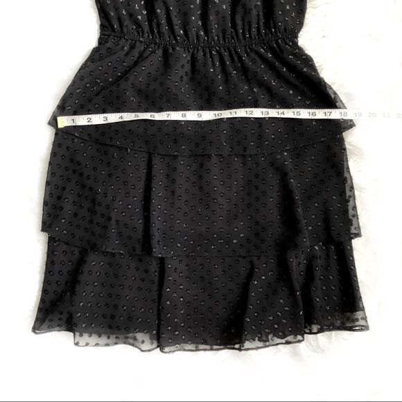 PARKER Black Ruffle Cocktail Dress! Size S. - Picture 6 of 8